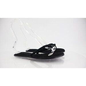 Rag&Bone Melrose Flip Flop Slide Sandal Sz 39.5 9.5 Black Suede Flat Shoes Comfy